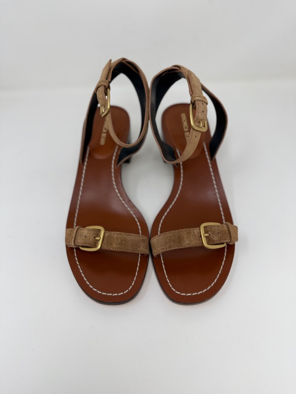 New Veronica Beard Elia Ankle Strap Sandal Hazelwood Sz 8.5 - Picture 8 of 13